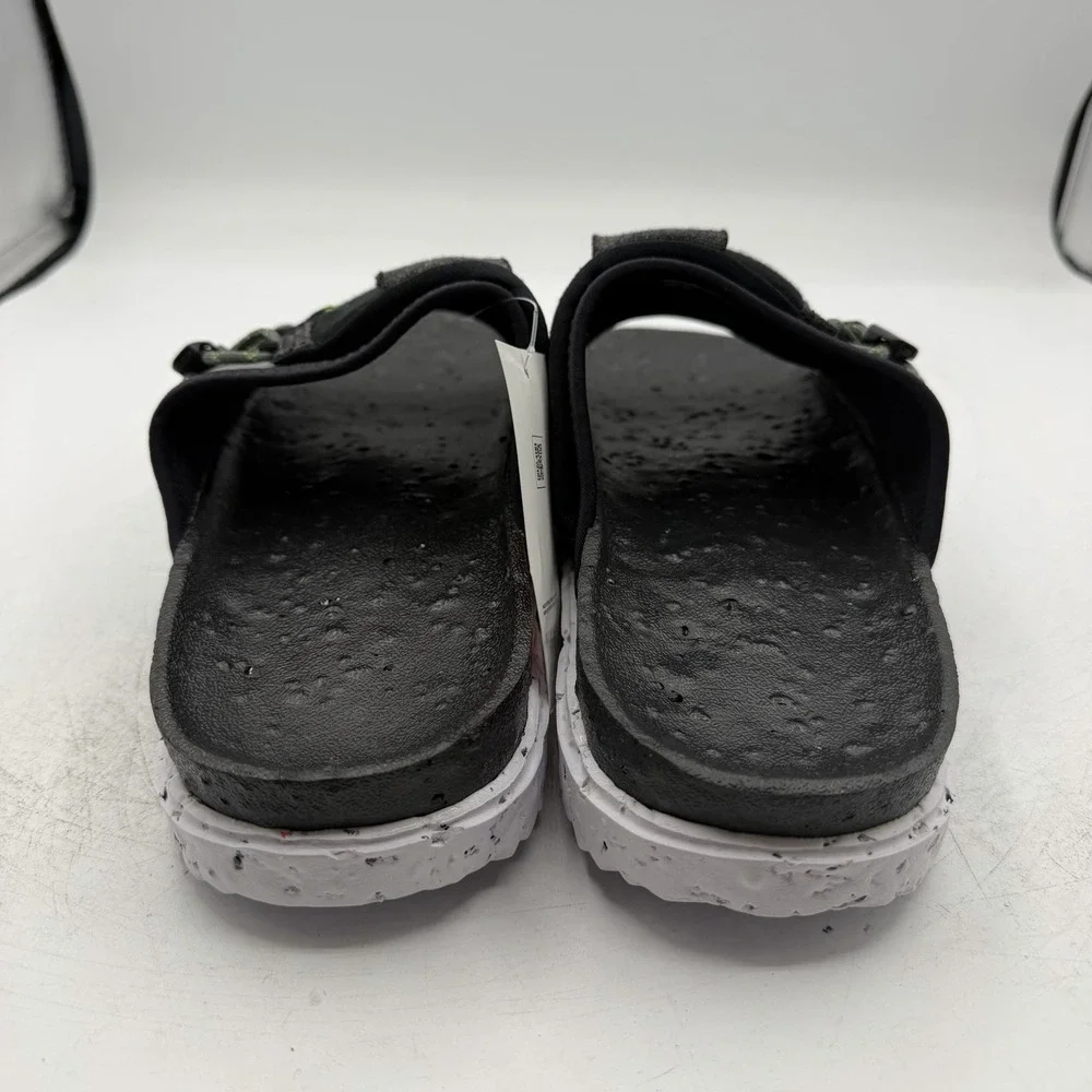 Nike Asuna Crater Slide Sandals Mens Sz 8 Black Grey White Slip On DJ4629-002